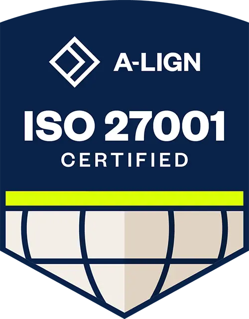 A-LIGN ISO 27001 Certified badge