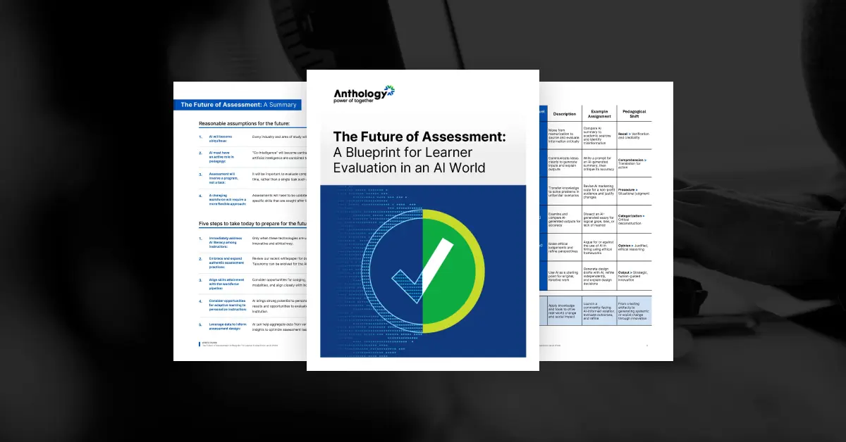 Preview of the 'The Future of Assessment: A Blueprint for Learner Evaluation in an AI World' white paper