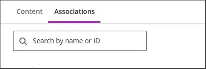 Image 1: There is now a search box on the association page for objects in the Learning Object Repository. 