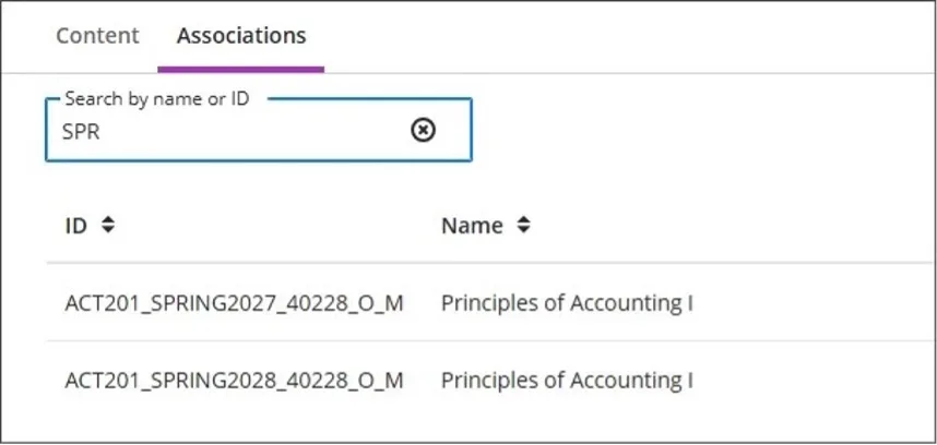 Image 2: As characters are entered into the search box, the search results are narrowed. 