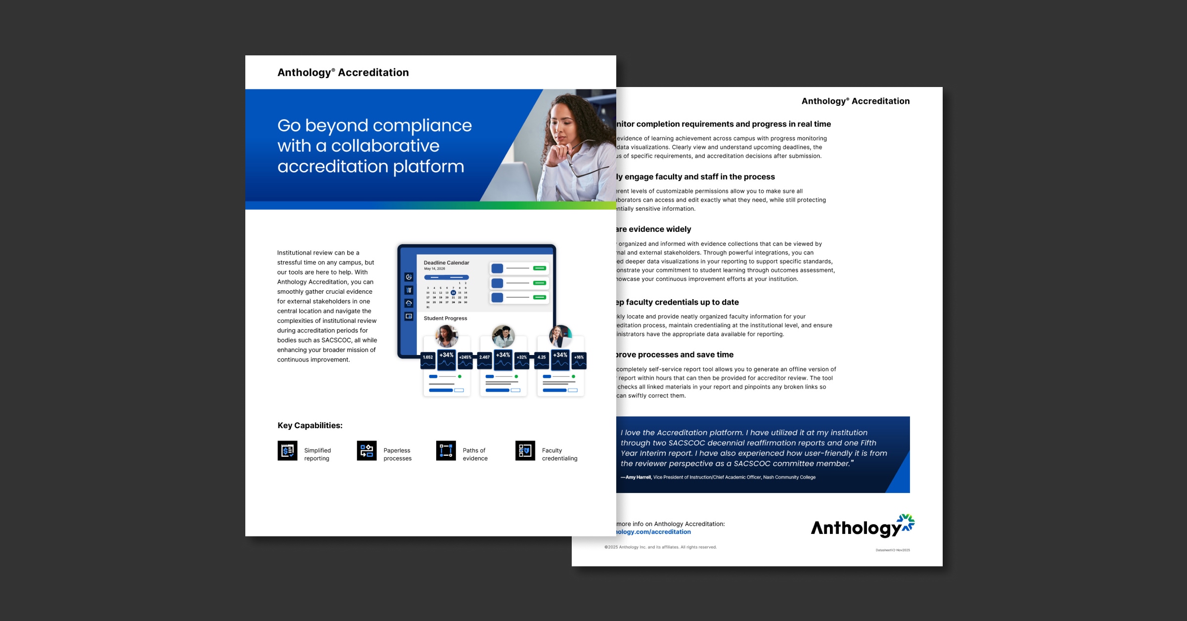Anthology Accreditation Datasheet