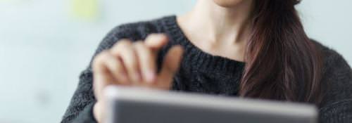 Woman using a tablet