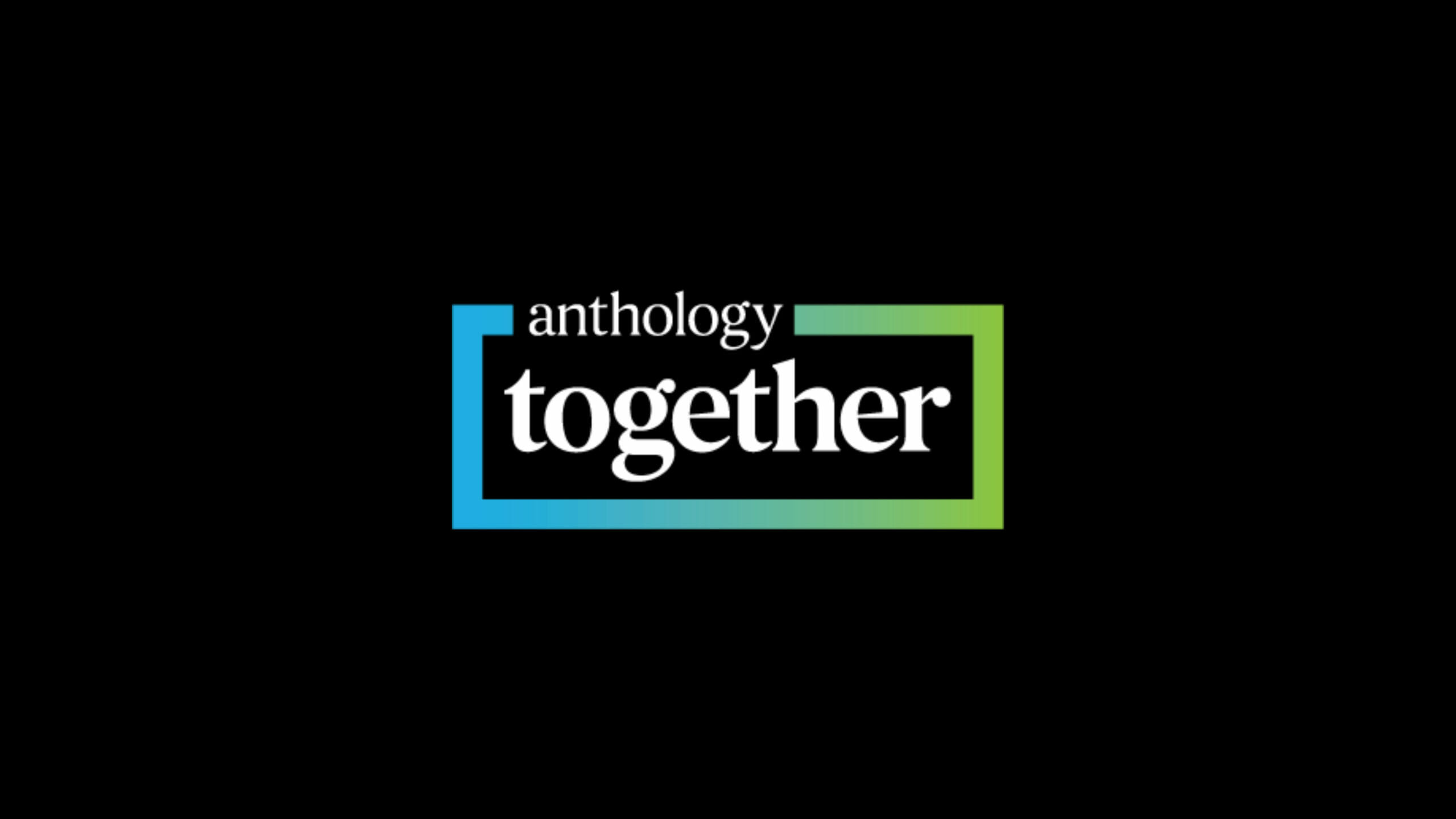 Anthology Together logo on a black background