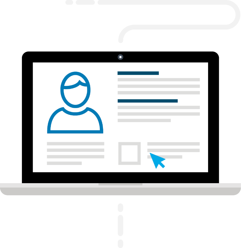 Graphical representation of an online profile