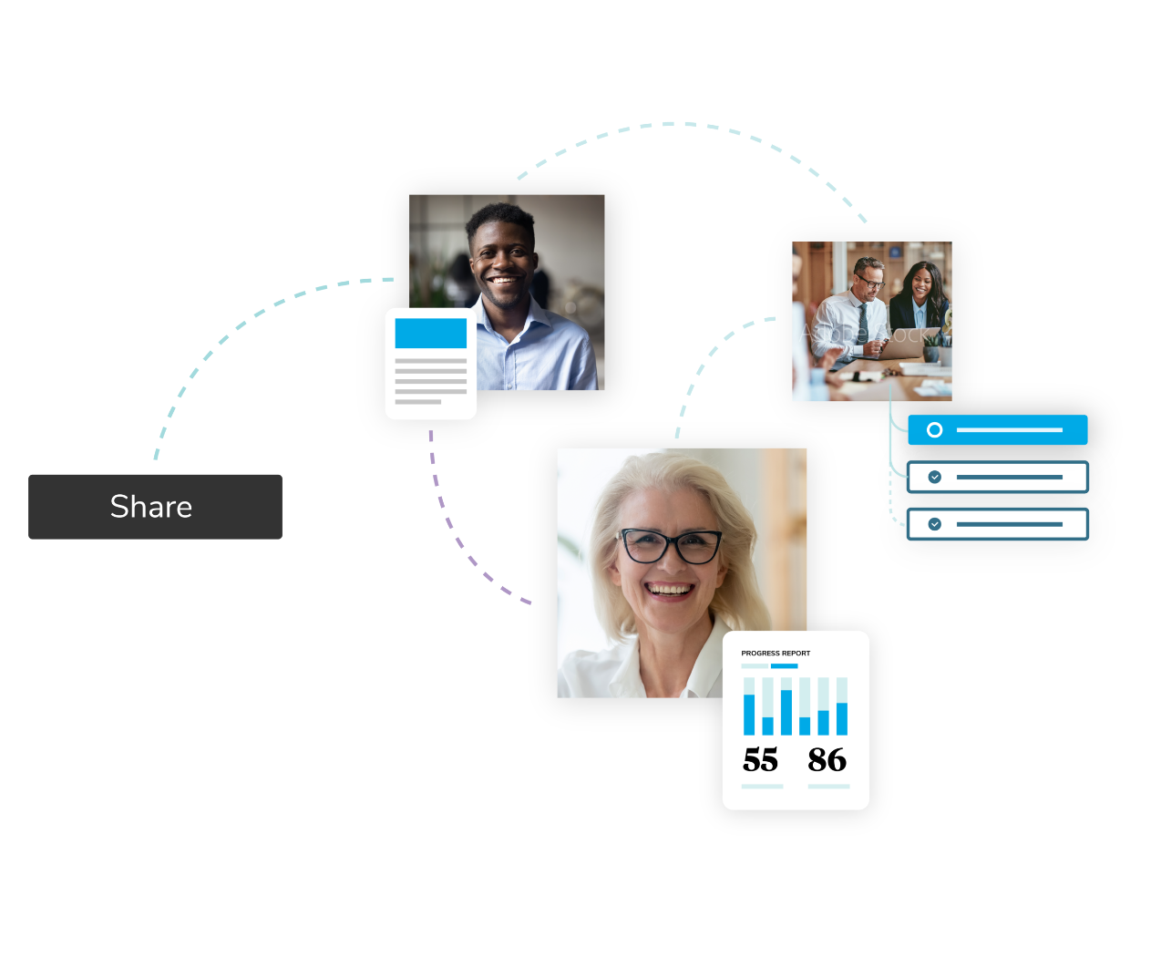 Graphical representation of collaboration