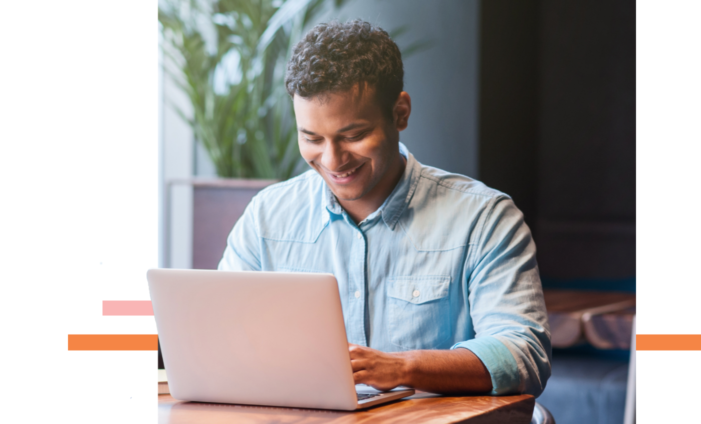 A man working on a laptop