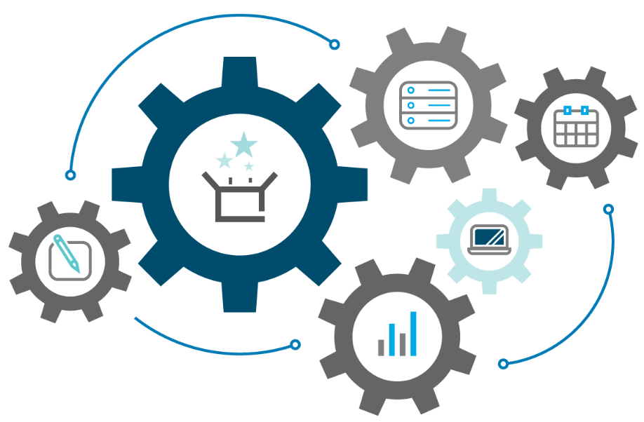 Graphical representation of data with gears