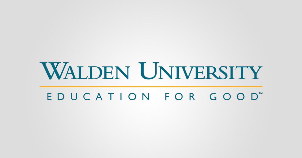 Walden University logo over a gray background