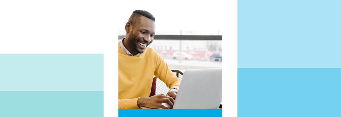 A man working on a laptop
