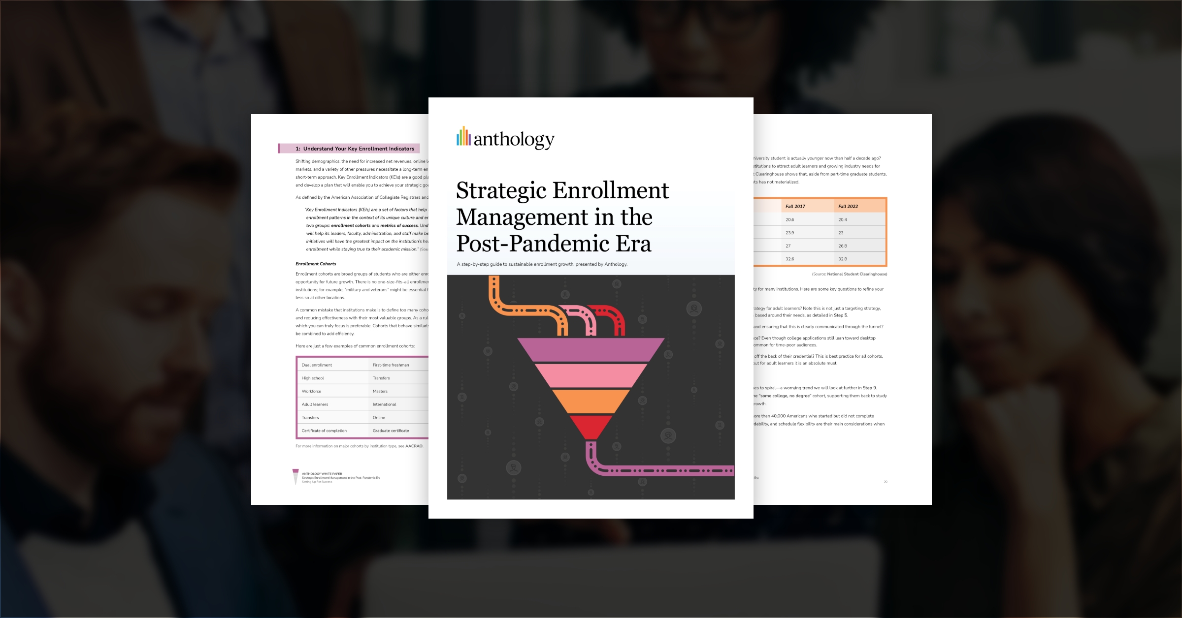 Preview of the white paper over a photo obscured by a black overlay
