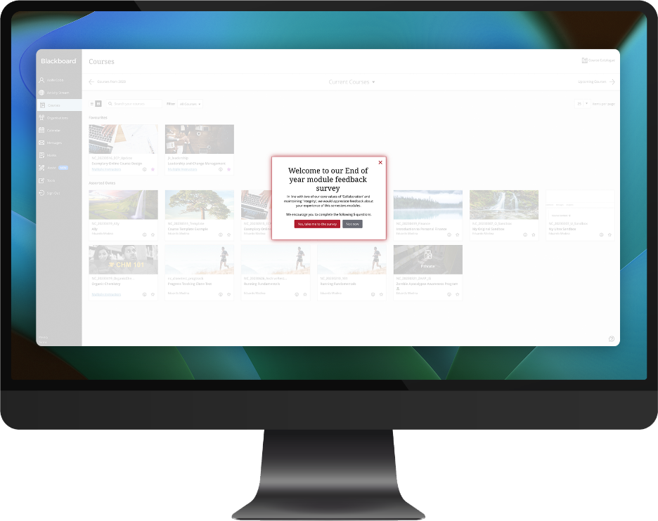 A monitor with a popup window