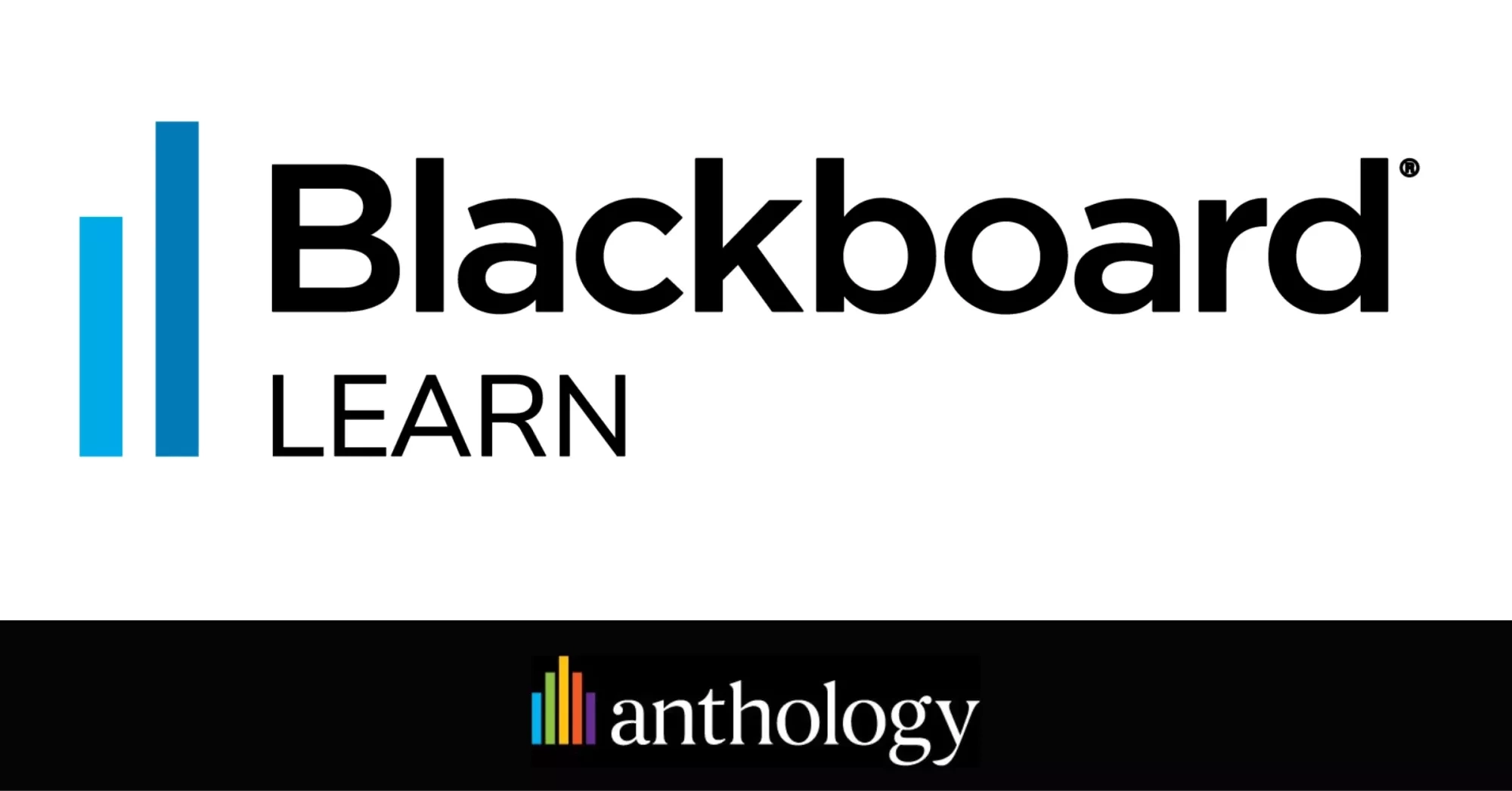 Image with the Blackboard Learn logo in the middle with the Anthology logo at the bottom.