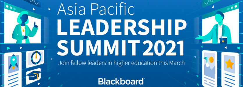 Illustration of two people coming out of screens with the text Asia Pacific Leadership Summit 2021